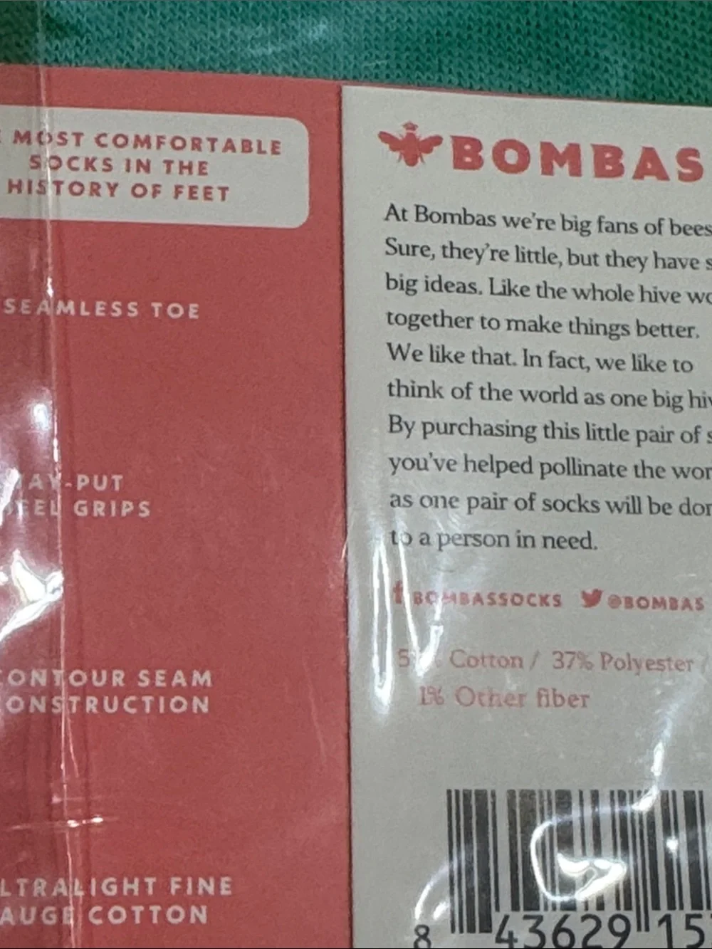 NWT Set Of 2 Bombas Womens SZ LG No-Show Socks - Green & Pink Tie-Dye